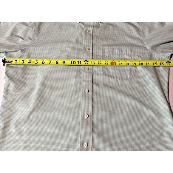 Brooks Brothers Regent Shirt Men's Size 16.5-6/7 Green White Check Long Sleeve - Picture 6 of 10